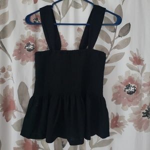 Madewell Texture & Thread Smocked Peplum M